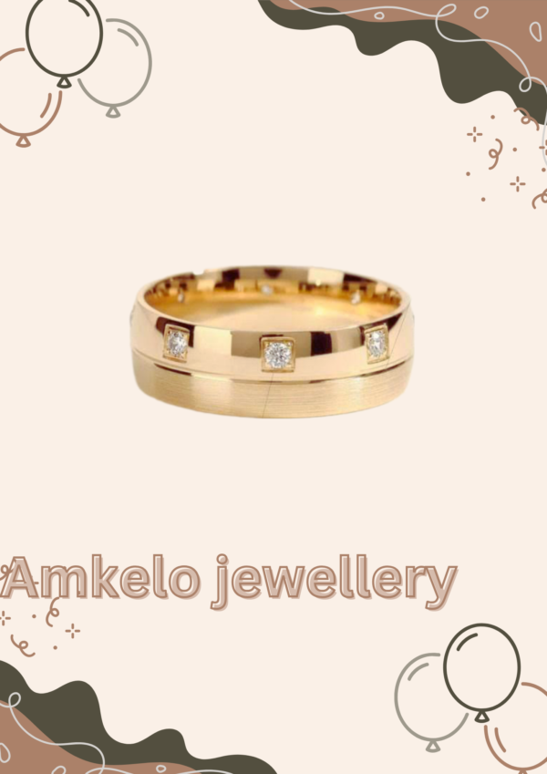 DIAMOND STUD GOLD RING